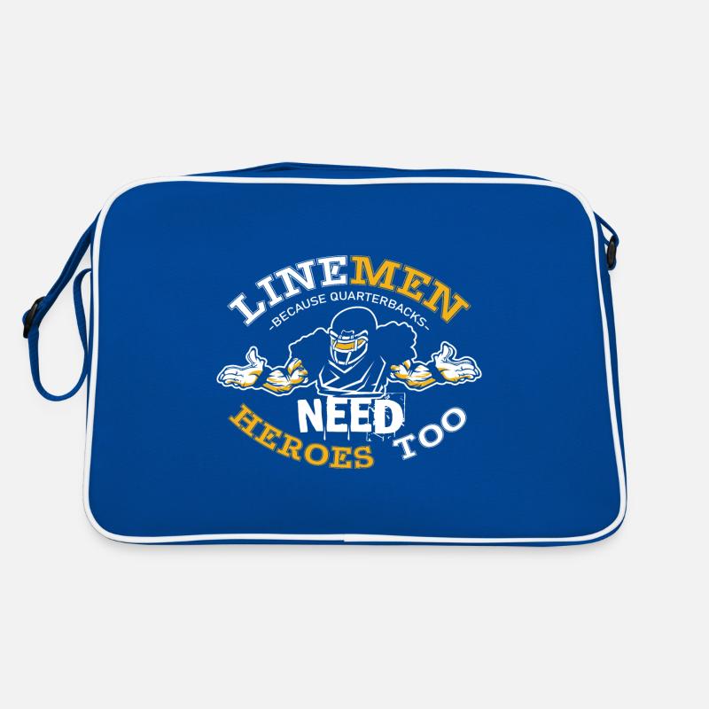 Linemen Held Linemen oder Fußballfan Geschenk Retro Tasche