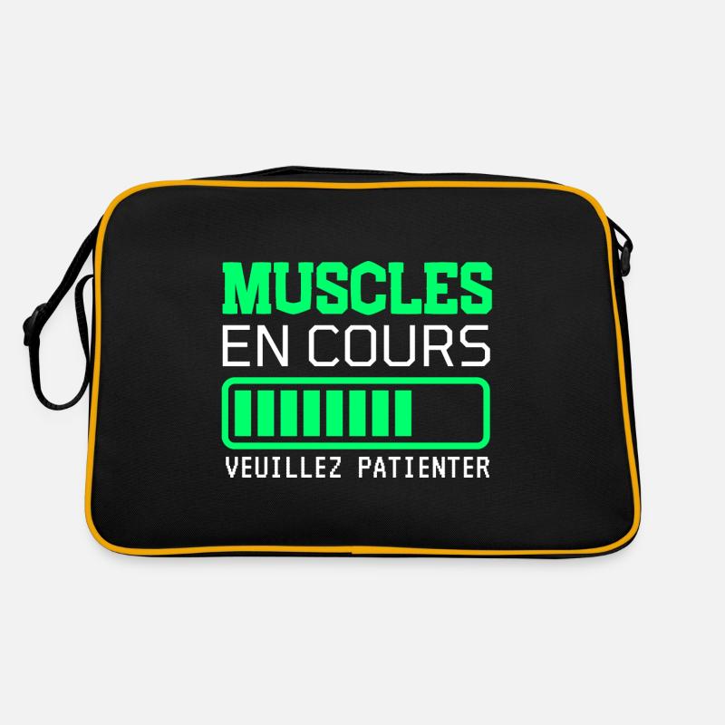 MUSCLES EN COURS idée cadeau humour Sac Retro