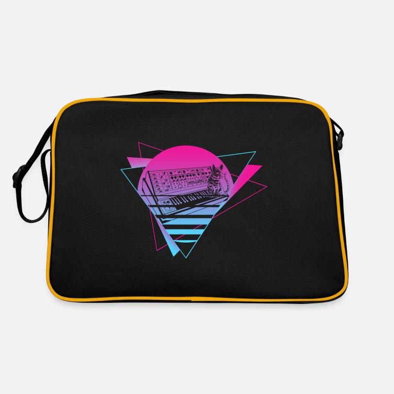 Modularer Synthesizer Analog Vaporwave Techno Cat Retro Tasche