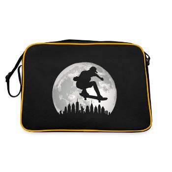 Skateboarder New York Skyline Moon - Retro Bag - black/gold - Back