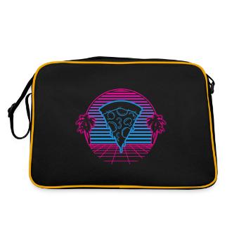 Pizza Pizzeria Retro Vintage Retro wave - Retro Bag - black/gold - Back