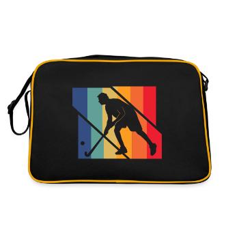 Feldhockey - Retro Tasche - Schwarz/Gold - Hinten