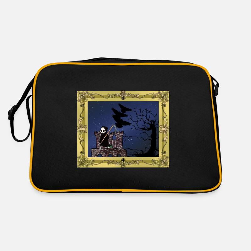 Horror Middle Ages Castle Fortress Grim Reaper Death Retro Bag