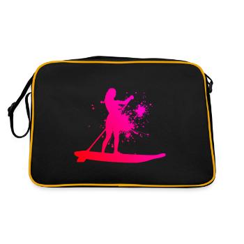 Standup Paddling Herren Standup Paddle Standup Pad - Retro Tasche - Schwarz/Gold - Hinten