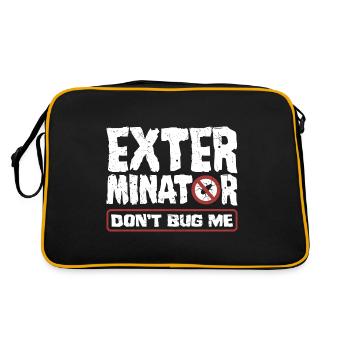 Pest Control Technician Exterminator Dont Bug Me - Retro Tasche - Schwarz/Gold - Hinten