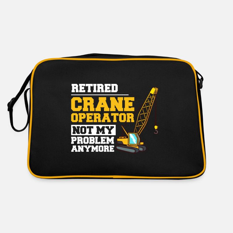 Crane Operator Construction Worker Crane Tower Training Retro Bag