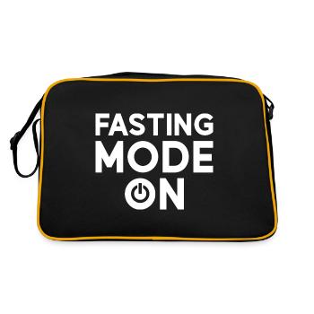 Fastenmodus An Ramadan - Retro Tasche - Schwarz/Gold - Hinten