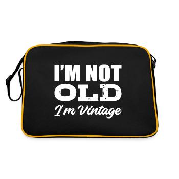 I am Vintage Loving Grandfather Poison - Retro Bag - black/gold - Back