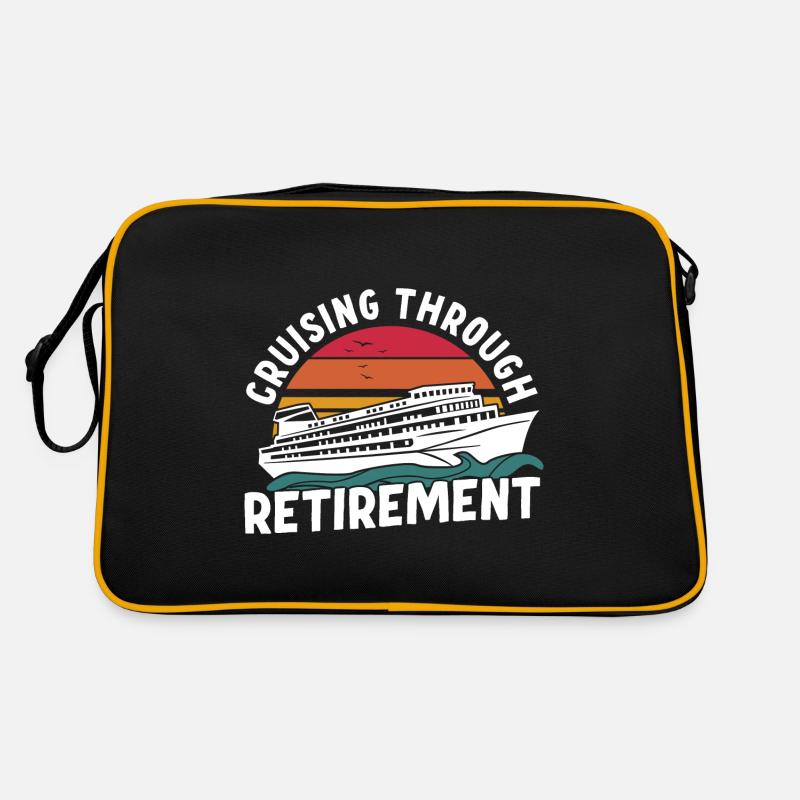 Auf Kreuzfahrt durch den Ruhestand Retro Tasche