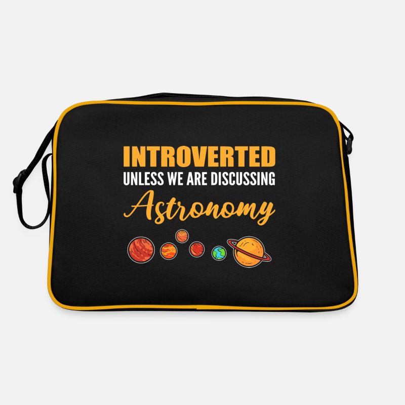 Diskussion über Astronomie Introvertiert Geschenk Retro Tasche