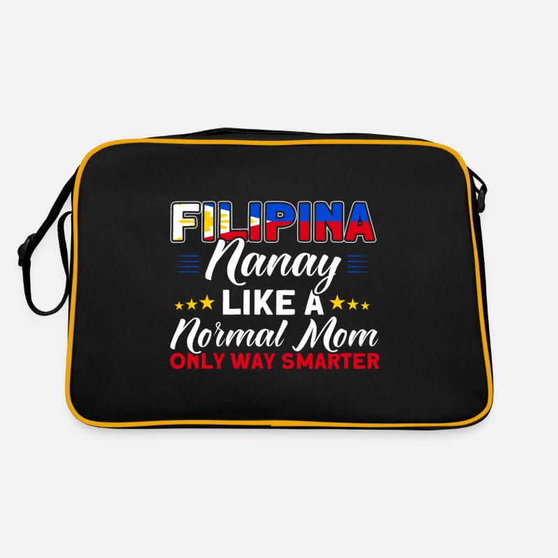 Philippines Drapeau philippin - Sac Retro - noir/or