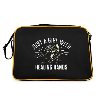 Avec le poison de physiothérapeute des mains cicatrisantes - Sac Retro - noir/or - Dos