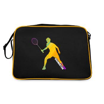 Badminton player Badminton - Retro Bag - black/gold - Back
