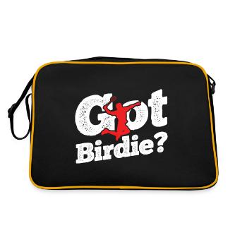 Badminton - Retro Tasche - Schwarz/Gold - Hinten