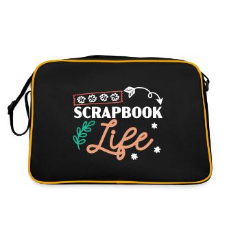 Scrapbook Life Scrapbooker Craft Scrap Booking - Retro Bag - black/gold - Back