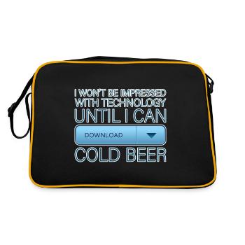 Until I Can Download Cold Beer 2 - Retro Bag - black/gold - Back
