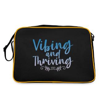 Vibing And Thriving 4 - Retro Bag - black/gold - Back