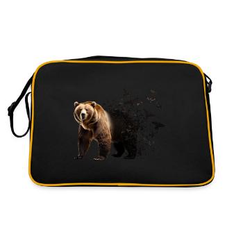 Tragen - Retro Tasche - Schwarz/Gold - Hinten