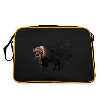 Bison - Retro Bag - black/gold - Back
