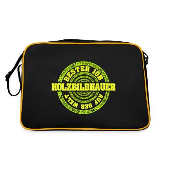 Cadeau pour sculpteur sur bois - Sac Retro - noir/or - Dos