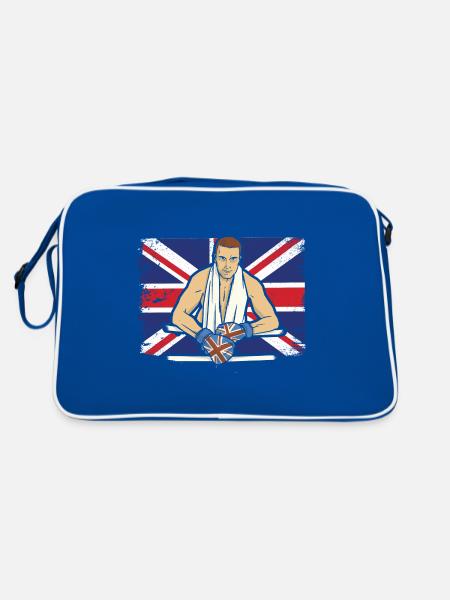 Boxe Royaume-Uni - Sac Retro - bleu/blanc - Dos