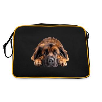 Leonberger - Retro Tasche - Schwarz/Gold - Hinten