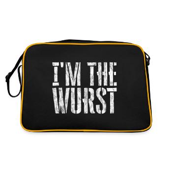 I'm The Wurst 3 - Retro Tasche - Schwarz/Gold - Hinten
