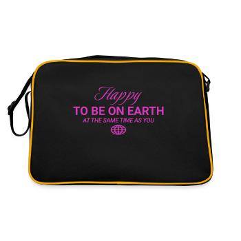 Soyez gentil, soyez heureux Gentillesse inspirante - Sac Retro - noir/or - Dos