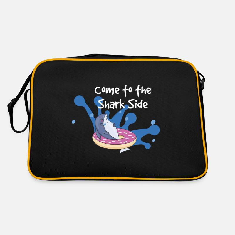 viens du côté des requins noirs Sac Retro