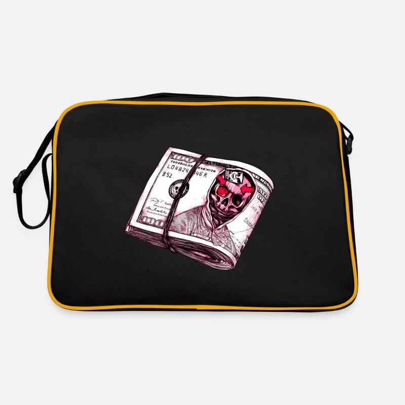 Schädel-Dollar Retro Tasche