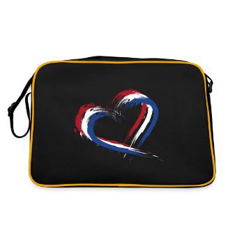 Drapeau, de, pays-bas, drapeau, couleurs, coeur - Sac Retro - noir/or - Dos