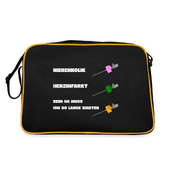 Rettungsdienst Notfallsanitäter Notarzt NA - Retro Tasche - Schwarz/Gold - Hinten