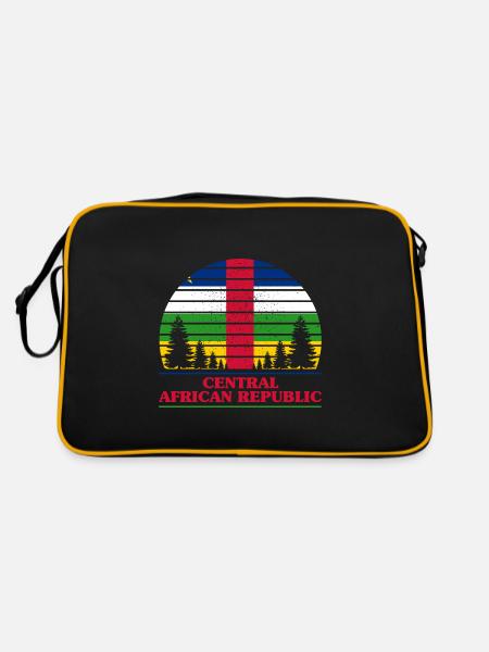 Zentralafrikanische Republik - Retro Tasche - Schwarz/Gold - Hinten