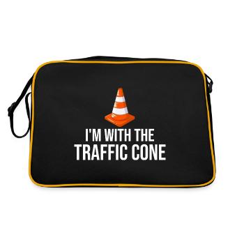 Cône de circulation cône de signalisation - Sac Retro - noir/or - Dos