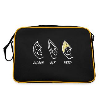 Ear Nerd Drôle Drôle Costume d’Elfe - Sac Retro - noir/or - Dos