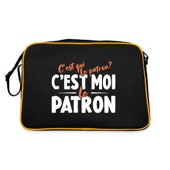 C'est Qui Le Patron C'est Moi Le Patron - Sac Retro - noir/or - Dos