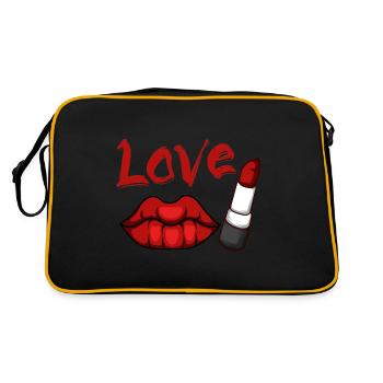 Love lipstick Seductive or charming Da - Retro Bag - black/gold - Back