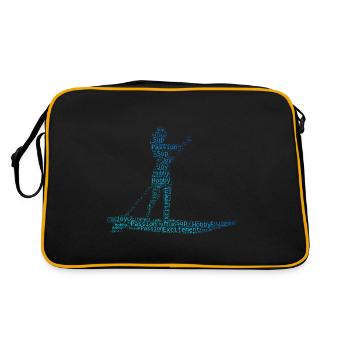 Herren Standup Paddling Standup Paddle Standup Pad - Retro Tasche - Schwarz/Gold - Hinten
