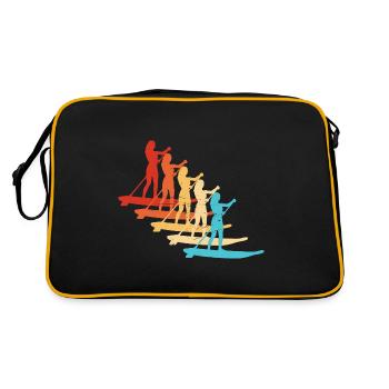 Standup Paddle Hommes Standup Paddle Femmes - Sac Retro - noir/or - Dos