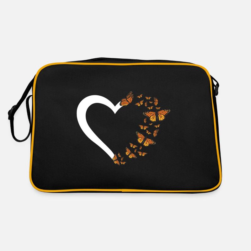 Entomology Milkweed Monarch Butterfly Heartshape Retro Tasche