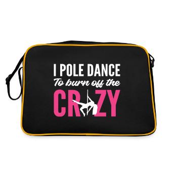 Burn Crazy Stripper Cadeau - Sac Retro - noir/or - Dos