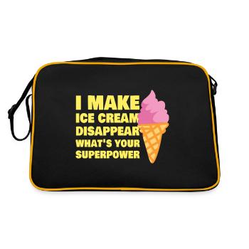 Je fais disparaître la crème glacée drôle Dessert à la crème glacée - Sac Retro - noir/or - Dos