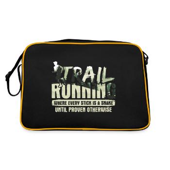 Berg-Laufen Für Läufer Trailrunning - Retro Tasche - Schwarz/Gold - Hinten
