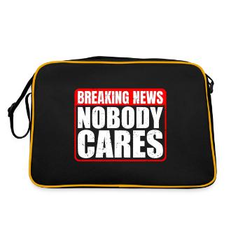 Breaking News, Nobody Cares 13 - Retro Tasche - Schwarz/Gold - Hinten