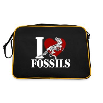 Fossiles de dinosaures Sarcastique Ironisc - Sac Retro - noir/or - Dos