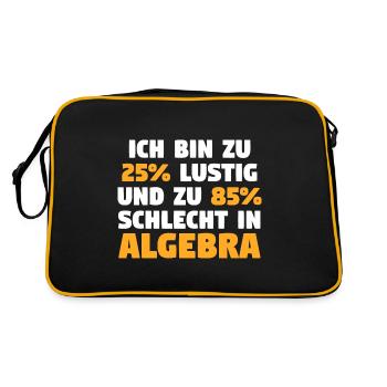 Mathematik Mathe Rechnen Algebra - Retro Tasche - Schwarz/Gold - Hinten