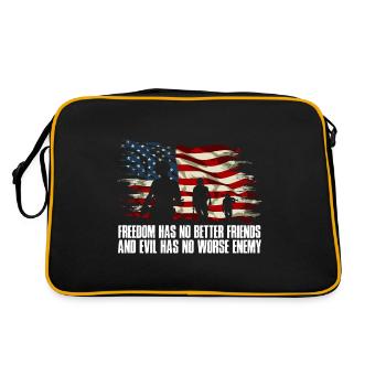 Memorial Day Forces armées États-Unis drapeau de la liberté a - Sac Retro - noir/or - Dos