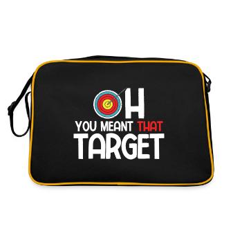 Bogenschießen Archery - Retro Tasche - Schwarz/Gold - Hinten