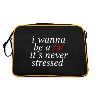I want to be a schwa, it's never stressed 4 - Retro Bag - black/gold - Back