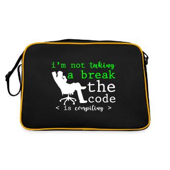 I'm Not Taking A Break, The Code Is Compiling 2 - Retro Bag - black/gold - Back